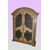 Grande Armadio Vetrina francese stile provenzale laccata bianca di inizio 1900 con decori 
