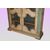 Grande Armadio Vetrina francese stile provenzale laccata bianca di inizio 1900 con decori 