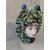 Testa di principessa con serpenti in ceramica di Caltagirone - H 43 cm - Sicilia