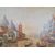 Olio su tela Italiano Raffigurante Scena di Venezia Antonio Molinari 1902 - 1995