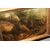 Olio su tela del 1700 raffigurante paesaggio con personaggi