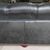 Panca chesterfield inglese originale vintage in pelle nera antracite 