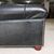 Panca chesterfield inglese originale vintage in pelle nera antracite 