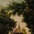 Painting countryside landscape oil on canvas from 19th century