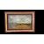 Dipinto olio su tavola con scena di paesaggio con architetture e marina. Valentino Serra.