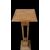 Colonna portavaso in legno di noce a sezione quadrata.