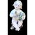 Coppia di putti in porcellana con cesto di fiori.Manifattura Ginori.
