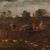 Painting bucolic landscape pastoral scene from the 18th century