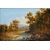 Pietro Della Valle (Livorno, 1819 – Firenze, 1880), Paesaggio con pastorelle e pescatore, 1846
