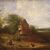 American painting countryside landscape signed and dated 1854