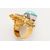 Anello in oro con turchese e diamanti - G/413.