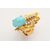 Anello in oro con turchese e diamanti - G/413.
