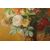 Dipinto "Vaso di rose sullo sfondo di una tenda" - O/3890 -