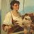 Dipinto di Joseph Haier - Corteggiamento al Pozzo 1873