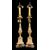  LAMP240 - Candelieri in legno laccato, epoca '800, misure cm L 20 x P 20 x H 95  