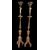 LAMP243 - Coppia di candelieri argentati, misure cm L 32 x P 32 x H 174 