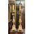  LAMP240 - Candelieri in legno laccato, epoca '800, misure cm L 20 x P 20 x H 95  