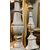  LAMP240 - Candelieri in legno laccato, epoca '800, misure cm L 20 x P 20 x H 95  