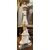  LAMP240 - Candelieri in legno laccato, epoca '800, misure cm L 20 x P 20 x H 95  
