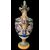 Grande vaso biansato in maiolica policroma.Manifattura Ginori.