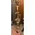 LAMP242 - Candeliere in legno laccato e scolpito, misure cm L 32 x P 33 x H 172  