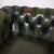 Divano Chesterfield 3 posti club vintage inglese originale in pelle verde 