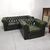 Divano Chesterfield 3 posti club vintage inglese originale in pelle verde 