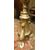  LAMP242 - Candeliere in legno laccato e scolpito, misure cm L 32 x P 33 x H 172  