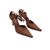 SERGIO ROSSI Scarpe con Tacco in Pelle Col. Marrone SR1 37.5