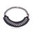 FENDI Collana in Pelle Col. Argento FF