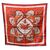 HERMES Foulard in Seta Col. Rosso Carre 90