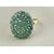 ANELLO SMERALDI SU ORO E ARGENTO
