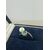 ANELLO ORO BIANCO PERLA GIAPPONESE E SMERALDO E DIAMANTI