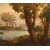 Olio su tela Italiano Raffigurante Paesaggio con veduta marina del XIX secolo