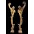 DARS654 - Coppia di lesene dorate con putti, mis. cm L 35 x P 12 x H 141 