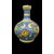 Vaso bottiglia in maiolica con decoro floreale.Caltagirone.