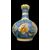 Vaso bottiglia in maiolica con decoro floreale.Caltagirone.