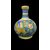 Vaso bottiglia in maiolica con decoro floreale.Caltagirone.