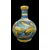 Vaso bottiglia in maiolica con decoro floreale.Caltagirone.