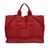 HERMES Borsa Shopper Vintage in Cotone Col. Rosso Toto M