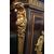 Antica servante stile Boulle francese del 1800 con ricche applicazioni in bronzo e pietre dure