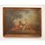 Antico quadro francese del 1800 olio su tela raffigurante scena galante