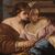 Dipinto religioso del XVIII secolo Mosè salvato dalle acque