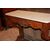 Consolle francese stile Luigi Filippo in legno di noce con piano in marmo cassetto e motivi di intaglio