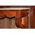 Consolle francese stile Luigi Filippo in legno di noce con piano in marmo cassetto e motivi di intaglio