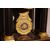 Orologio da tavolo francese stile Carlo X in bosso e legno ebanizzato del 1800