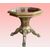 Tavolino francese stile Impero a bacheca del 1800 in legno dorato foglia oro 