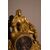 Orologio francese stile Impero del 1800 in bronzo dorato "Pensatore"