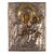 Icona raffigurante la Madonna con Bambino, Pittura su tavola, Riza in rame argentato sbalzato, XIX secolo
