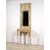 Consolle con specchiera neoclassica in legno intagliato, laccato e dorato, Napoli, primi anni del XIX secolo